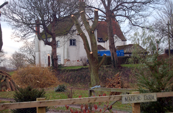 Manor Farm seen from Church Road December 2009